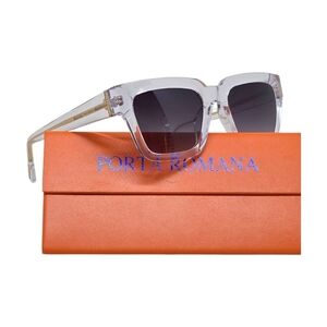 CRYSTAL Clear Sunglasses with GRAY  Lenses PORTA ROMANA